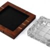 Cross-Hatched Crystal Ashtray contents